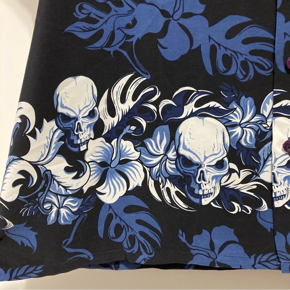 Kennington Men’s Summer Short Sleeve Shirt Hawaiian Floral Design - Picture 4 of 5